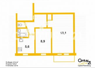 Продажа комнаты, 18.1 м2, Санкт-Петербург, проспект Народного Ополчения, 173, муниципальный округ Ульянка