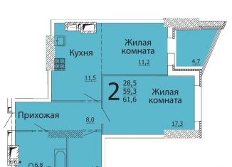 Сдаю в аренду 2-комнатную квартиру, 60 м2, Екатеринбург, улица Белинского, ЖК Александровский