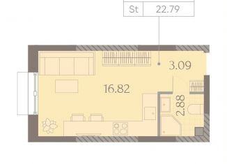 Продаю квартиру студию, 22.8 м2, Москва, метро Селигерская