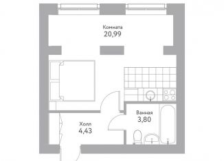 Продам 1-ком. квартиру, 29.2 м2, Воскресенск, улица Ломоносова, 113