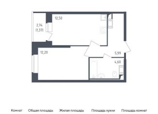 Продам однокомнатную квартиру, 36.7 м2, Санкт-Петербург, жилой комплекс Живи в Рыбацком, 4, ЖК Живи в Рыбацком