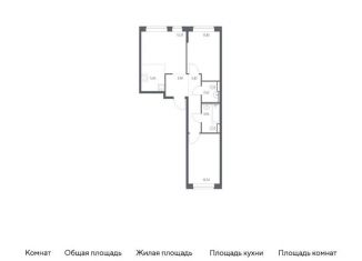 Трехкомнатная квартира на продажу, 59 м2, Санкт-Петербург, муниципальный округ Рыбацкое