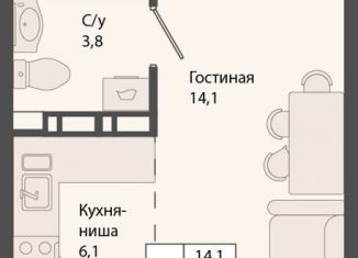Продам квартиру студию, 30.7 м2, Новосибирская область