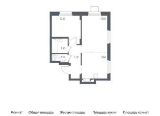 Продаю 1-комнатную квартиру, 42.9 м2, Московская область, Звуковая улица