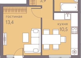 Продажа 1-комнатной квартиры, 36 м2, Пермь, Серебристая улица, 12, ЖК Погода