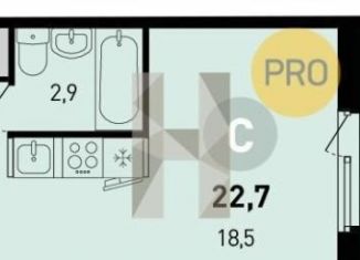 Продам квартиру студию, 22 м2, Ростов-на-Дону, улица Ерёменко, 110с2, ЖК Пятый Элемент