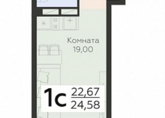 Продажа квартиры студии, 24.6 м2, Воронежская область