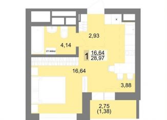 Продается квартира студия, 30.4 м2, Екатеринбург, метро Проспект Космонавтов, Балаклавский тупик, 2В