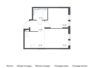 Однокомнатная квартира на продажу, 38.7 м2, село Остафьево, жилой комплекс Остафьево, к19