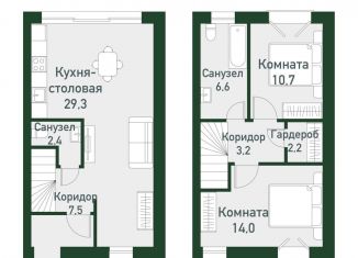 Продается 2-ком. квартира, 75.4 м2, Челябинская область