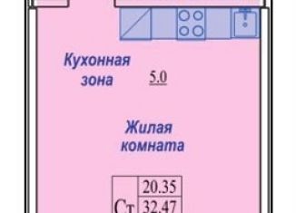 Продажа квартиры студии, 33.6 м2, Новосибирск, Плющихинская улица, 6, метро Золотая Нива