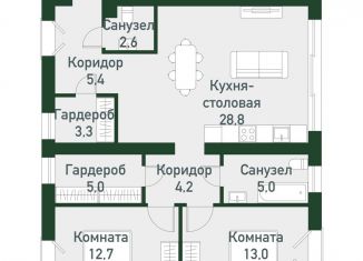 Продажа 2-комнатной квартиры, 82.4 м2, Челябинская область