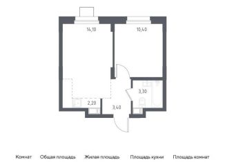 Продажа однокомнатной квартиры, 33.4 м2, Люберцы, жилой комплекс Люберцы 2020, к70