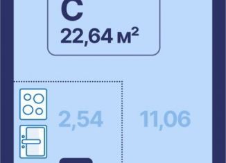 Продаю квартиру студию, 22.6 м2, Екатеринбург, проспект Космонавтов, 9, Железнодорожный район