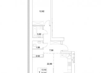 Продажа 1-комнатной квартиры, 54 м2, Татарстан, площадь Тысячелетия