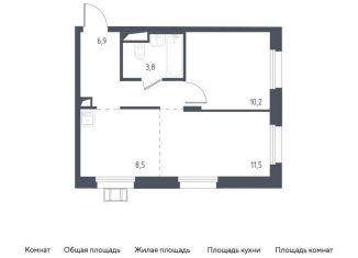 Продается 1-ком. квартира, 40.9 м2, Московская область, жилой комплекс Люберцы 2020, к67