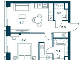 Продается однокомнатная квартира, 45.5 м2, Москва, метро Аэропорт