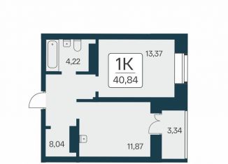 Продаю однокомнатную квартиру, 40.8 м2, Новосибирск, метро Октябрьская