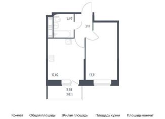 Продам 1-комнатную квартиру, 33.6 м2, Колпино, жилой комплекс Новое Колпино, к39