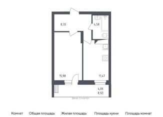 Продаю 1-ком. квартиру, 44.4 м2, посёлок Жилино-1, жилой комплекс Егорово Парк, к2