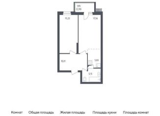 Продаю однокомнатную квартиру, 54.8 м2, посёлок Жилино-1, жилой комплекс Егорово Парк, к2
