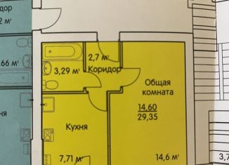 Продаю 1-ком. квартиру, 29.3 м2, деревня Крутые Выселки, улица Герасимова, 2М