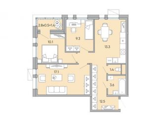 Продам 3-комнатную квартиру, 68.6 м2, Чита