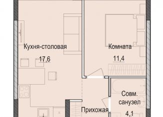 Продам однокомнатную квартиру, 37 м2, Казань
