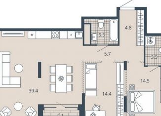 Продажа двухкомнатной квартиры, 88.5 м2, Пензенская область