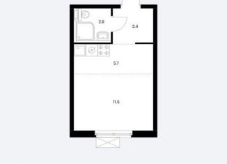 Продается квартира студия, 23.2 м2, Ярославль, ЖК Волга Парк, улица Лескова, 44