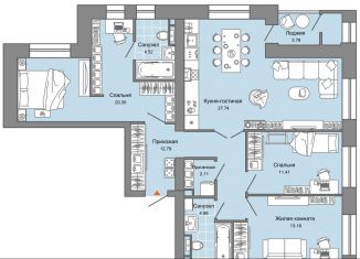 Продается 3-ком. квартира, 99 м2, Ульяновск, ЖК Дивный Сад, жилой комплекс Дивный Сад, 9