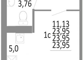 1-комнатная квартира на продажу, 24 м2, Челябинск, Советский район