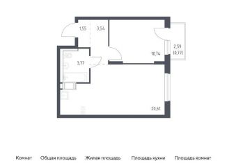 Продаю 1-комнатную квартиру, 41 м2, Ленинградская область