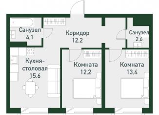 Продаю 2-ком. квартиру, 60.3 м2, Челябинская область