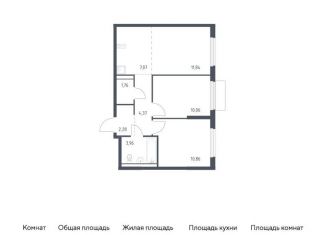 Продам двухкомнатную квартиру, 52.2 м2, Московская область
