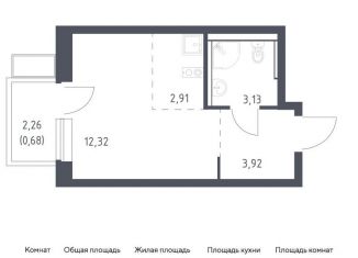 Продам квартиру студию, 23 м2, посёлок Жилино-1