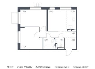 Продам 3-комнатную квартиру, 54.5 м2, поселение Рязановское, жилой комплекс Алхимово, к10