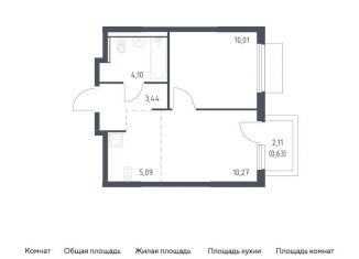 Продажа однокомнатной квартиры, 33.5 м2, деревня Мисайлово