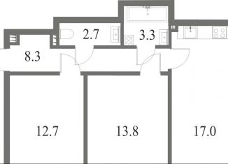 Продажа 1-комнатной квартиры, 57.8 м2, Санкт-Петербург, Петровский проспект, 9к2