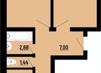 2-комнатная квартира на продажу, 65.4 м2, Краснодар, Заполярная улица, 39лит10, микрорайон Славянский