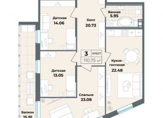 Продажа 3-комнатной квартиры, 123.6 м2, Санкт-Петербург, муниципальный округ Владимирский