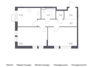 Продается 2-ком. квартира, 60.5 м2, Московская область, жилой комплекс Квартал Ивакино, к2