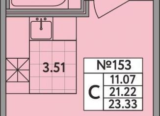 Продаю квартиру студию, 21.2 м2, деревня Новое Девяткино, деревня Новое Девяткино, 115, ЖК Удача