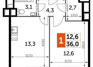 Продается 1-ком. квартира, 36 м2, Москва, метро Спартак, Волоколамское шоссе, 71/22к2