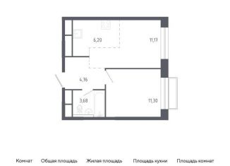 Продается 1-ком. квартира, 37.1 м2, Балашиха, жилой квартал Новоград Павлино, к6
