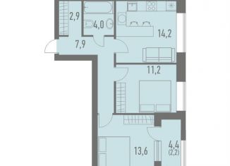 2-комнатная квартира на продажу, 56 м2, Москва, Рязанский район, 2-й Грайвороновский проезд, 44к3