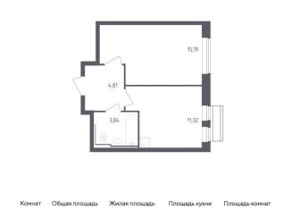 Однокомнатная квартира на продажу, 35.2 м2, село Лайково