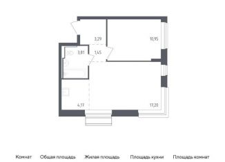 Продажа однокомнатной квартиры, 40.9 м2, село Лайково