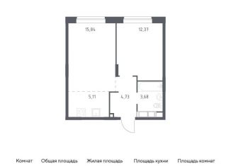 Продам 1-комнатную квартиру, 41.7 м2, Балашиха