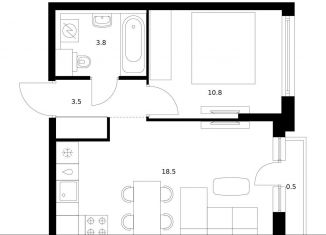 Продажа однокомнатной квартиры, 37.1 м2, Москва, метро Кунцевская